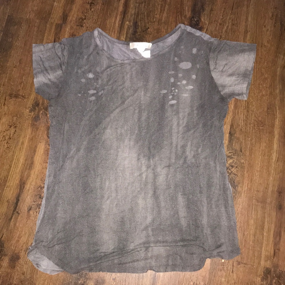 Distressed basic tee